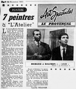 7 Peintres a l'Atelier - Le Provençal -12 Nov 1963