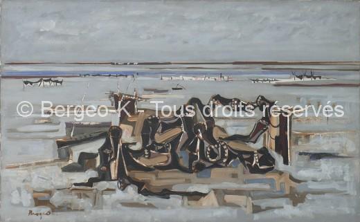 Filets au bord de l'étang (Camargue) - 1959 - 50F