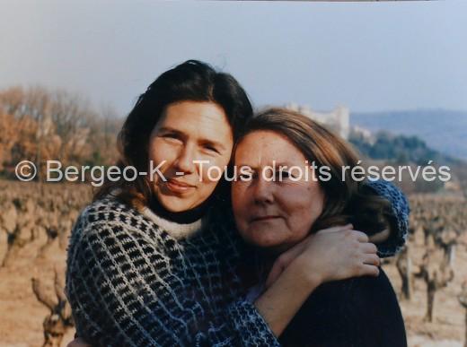 Sa femme Jacqueline et sa fille Muriel