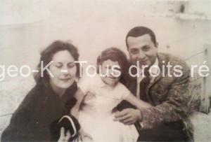 Bergeo avec sa femme Jacqueline et leur fille Muriel