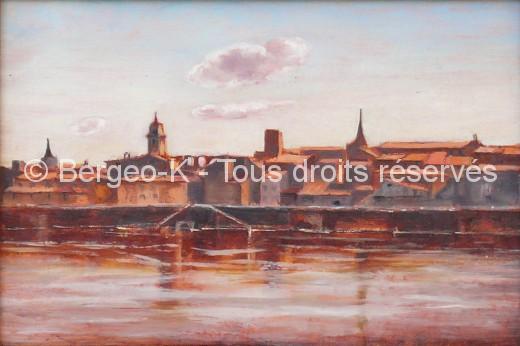 Vue d'Arles au soleil couchant - 1981 - 2F