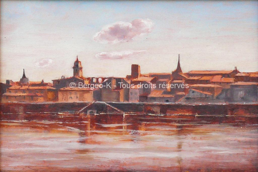 Vue d'Arles au soleil couchant - 1981 - 2F