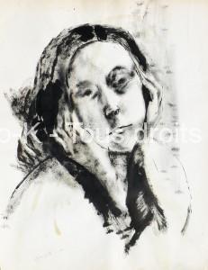 Portrait de jeune fille. 1960 - 38X50cm